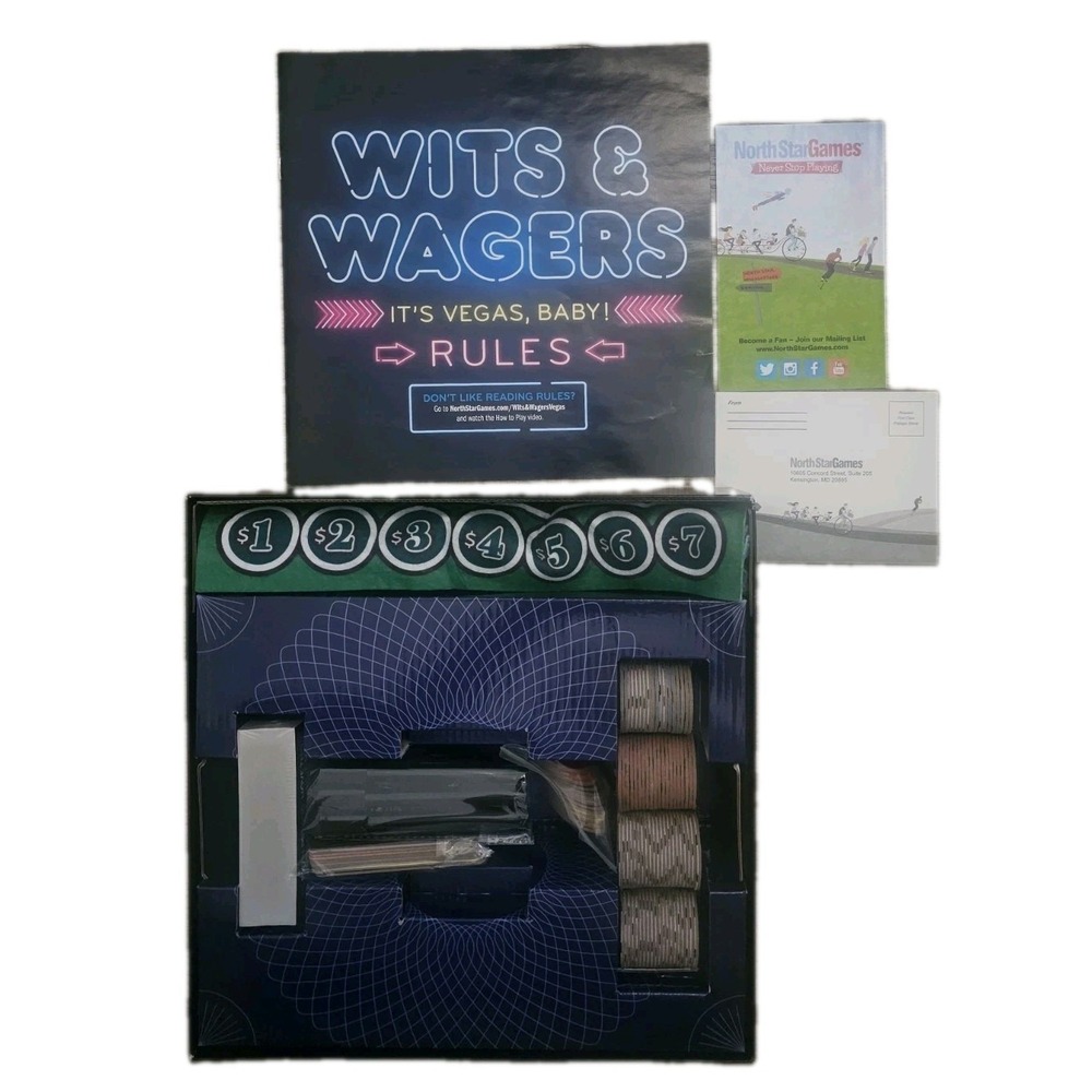 Wits & Wagers: It's Vegas, Baby! Party Board Game - North Star Games - Complete - Picture 3 of 4